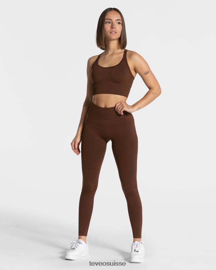 vêtements femmes TEVEO 40204P325 déclaration bh café