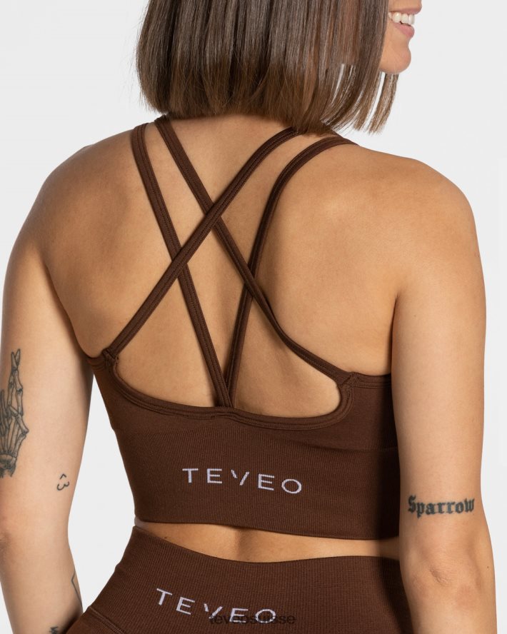 vêtements femmes TEVEO 40204P325 déclaration bh café