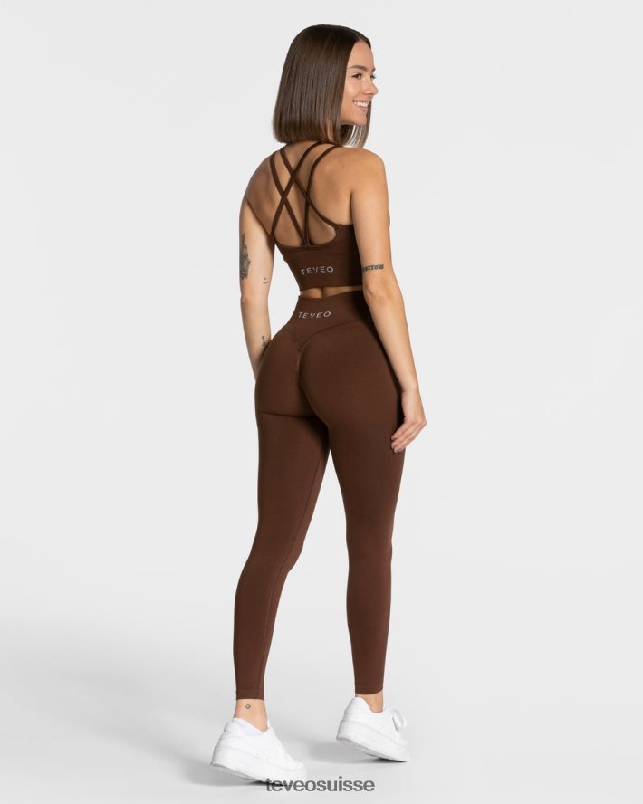 vêtements femmes TEVEO 40204P325 déclaration bh café