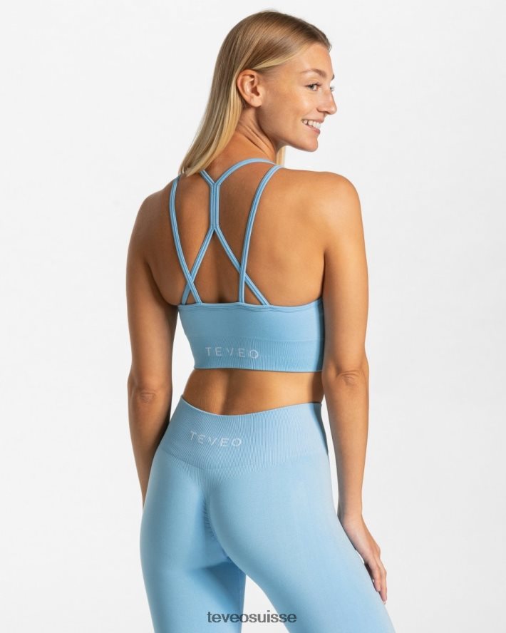 vêtements femmes TEVEO 40204P330 scrunch intemporel bh bleu bébé