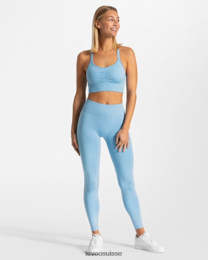 vêtements femmes TEVEO 40204P330 scrunch intemporel bh bleu bébé