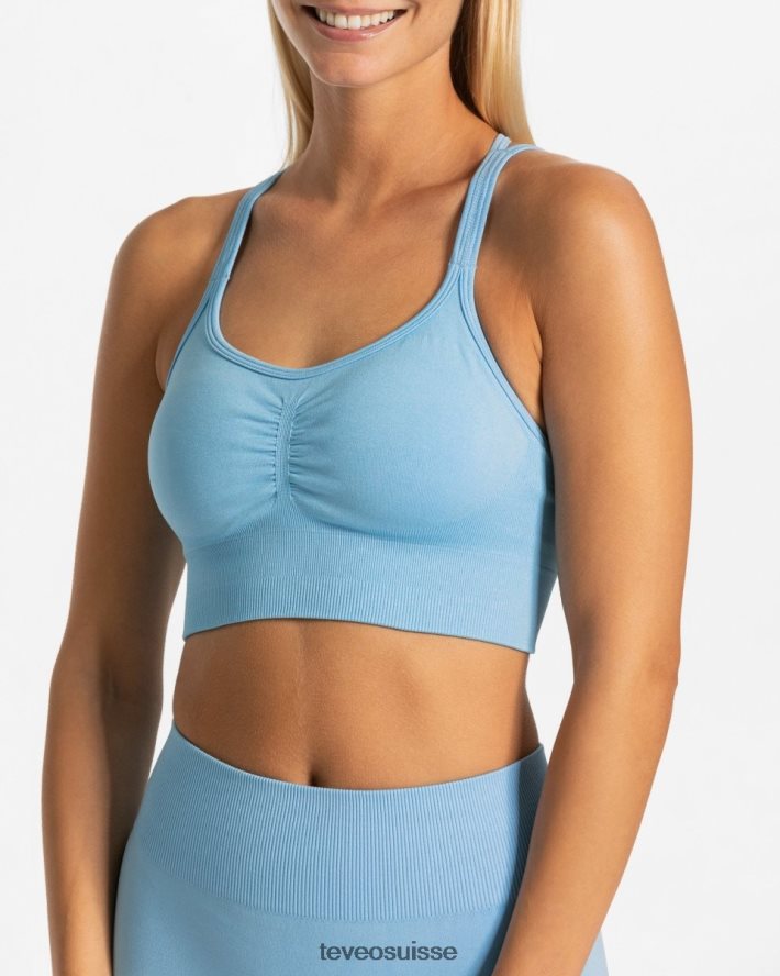 vêtements femmes TEVEO 40204P330 scrunch intemporel bh bleu bébé