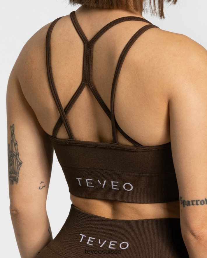 vêtements femmes TEVEO 40204P331 scrunch intemporel bh marron foncé