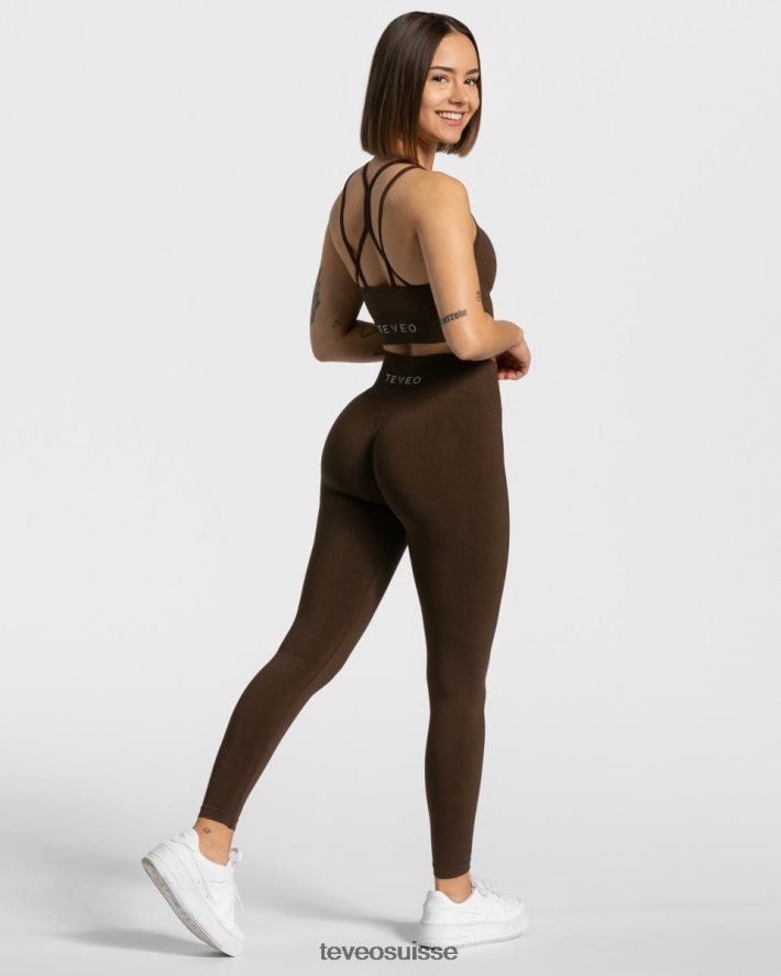 vêtements femmes TEVEO 40204P331 scrunch intemporel bh marron foncé