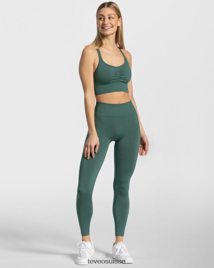 vêtements femmes TEVEO 40204P333 scrunch intemporel bh vert foncé