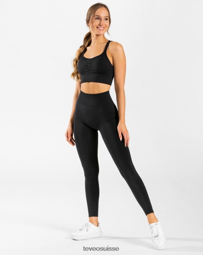 vêtements femmes TEVEO 40204P342 scrunch intemporel bh noir