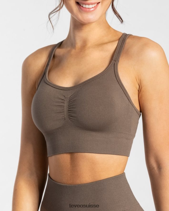 vêtements femmes TEVEO 40204P345 scrunch intemporel bh taupe