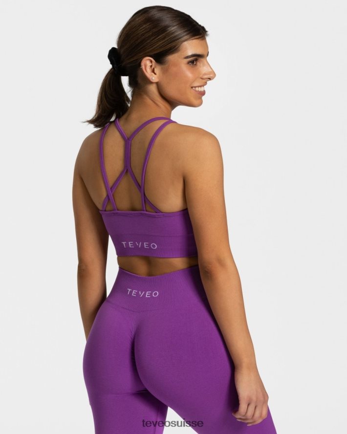 vêtements femmes TEVEO 40204P346 scrunch intemporel bh violet