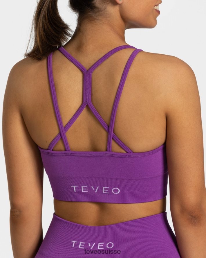 vêtements femmes TEVEO 40204P346 scrunch intemporel bh violet