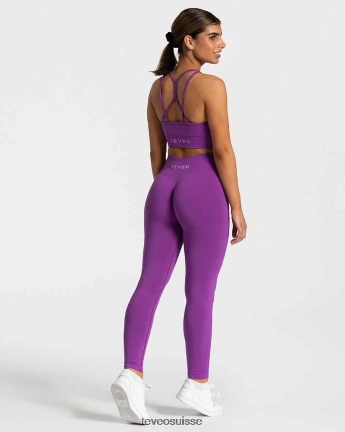 vêtements femmes TEVEO 40204P346 scrunch intemporel bh violet