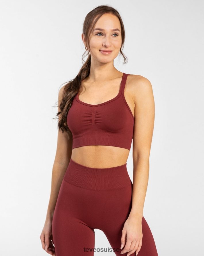 vêtements femmes TEVEO 40204P347 scrunch intemporel bh vin rouge