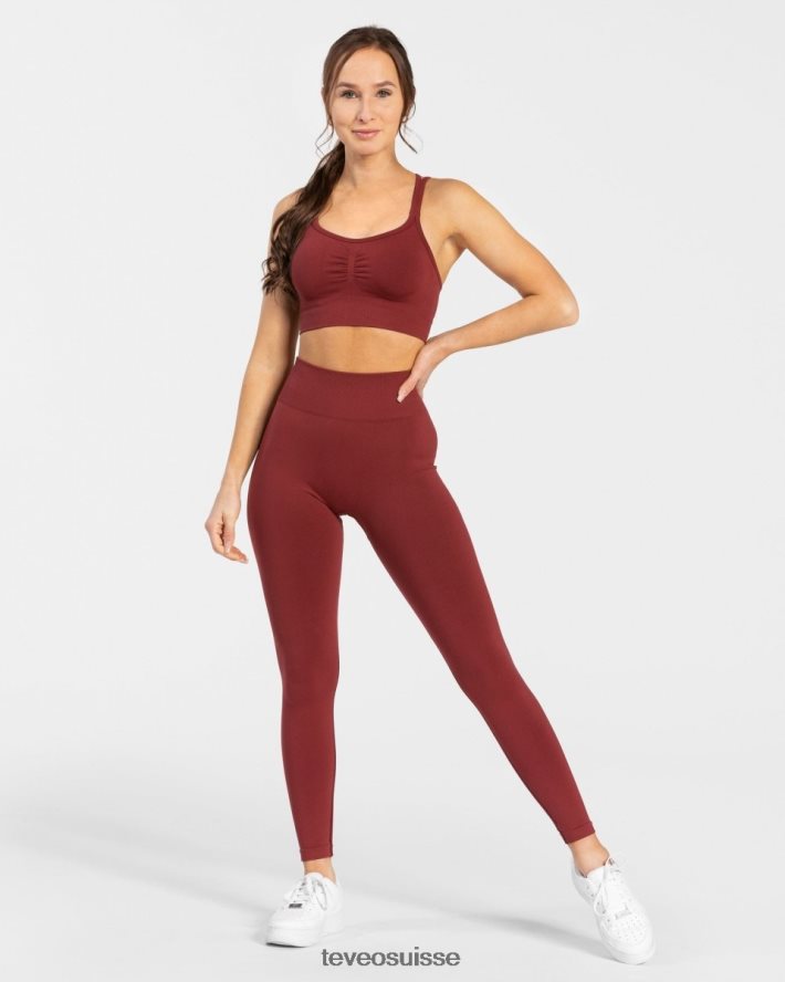 vêtements femmes TEVEO 40204P347 scrunch intemporel bh vin rouge