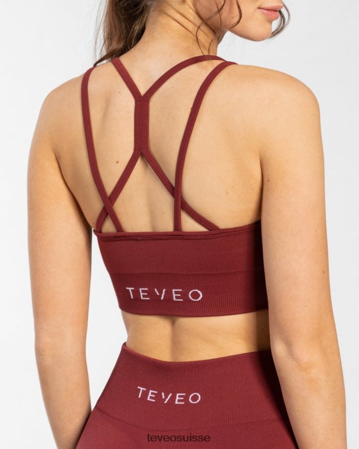 vêtements femmes TEVEO 40204P347 scrunch intemporel bh vin rouge