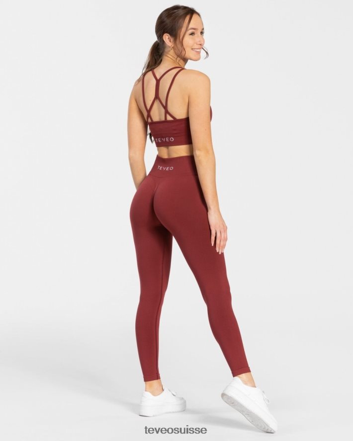 vêtements femmes TEVEO 40204P347 scrunch intemporel bh vin rouge