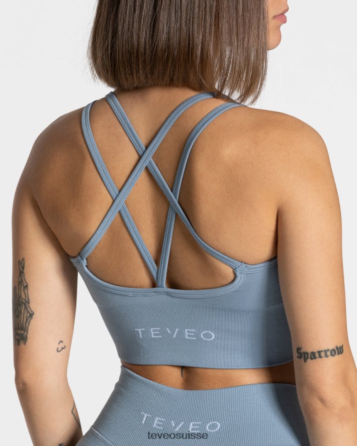 vêtements femmes TEVEO 40204P350 déclaration bh bleu acier