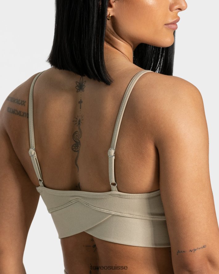 vêtements femmes TEVEO 40204P362 soutien-gorge en forme de V sable