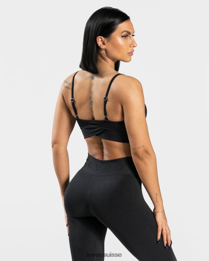 vêtements femmes TEVEO 40204P363 bh en forme de v noir
