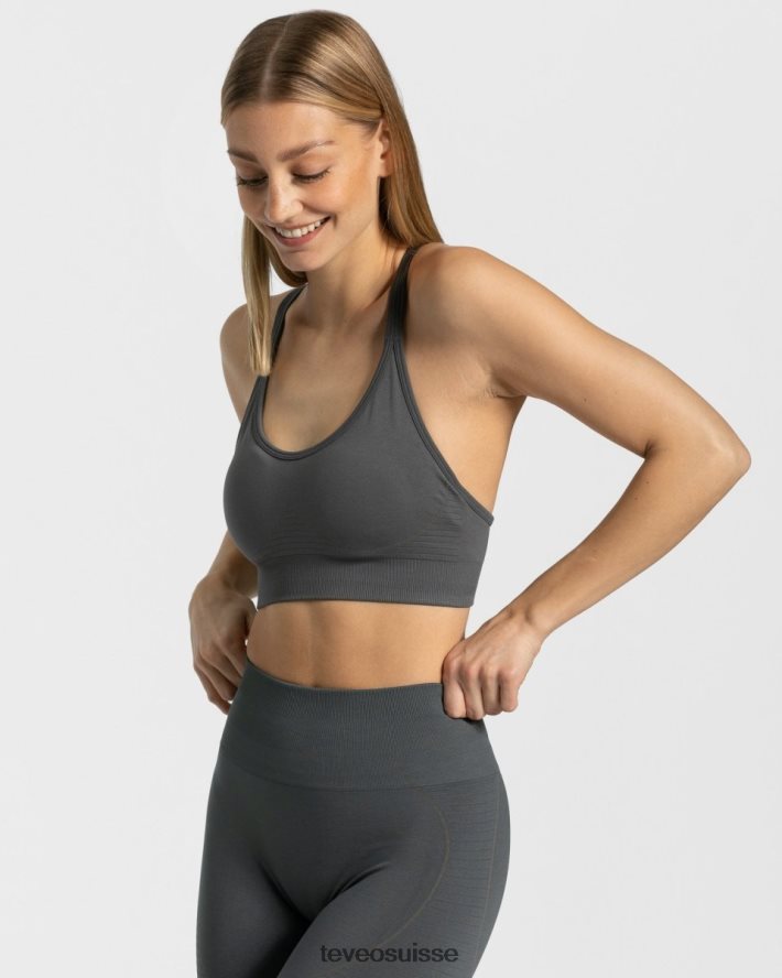 vêtements femmes TEVEO 40204P371 vrai soutien-gorge gris foncé