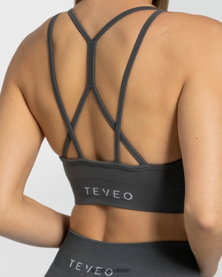 vêtements femmes TEVEO 40204P371 vrai soutien-gorge gris foncé