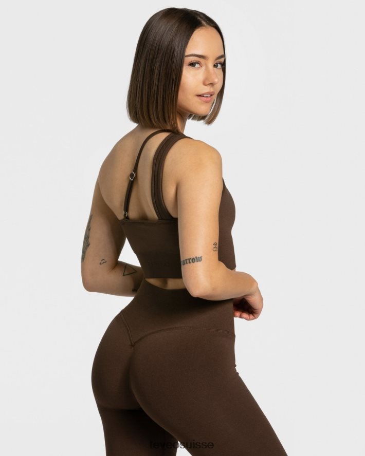 vêtements femmes TEVEO 40204P380 impertinent une épaule bh brun