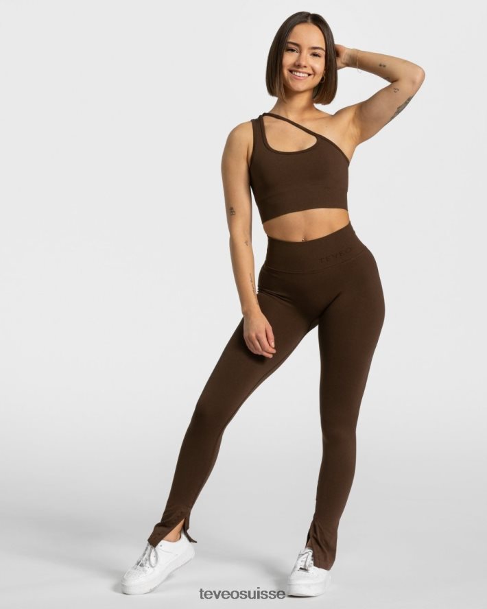 vêtements femmes TEVEO 40204P380 impertinent une épaule bh brun