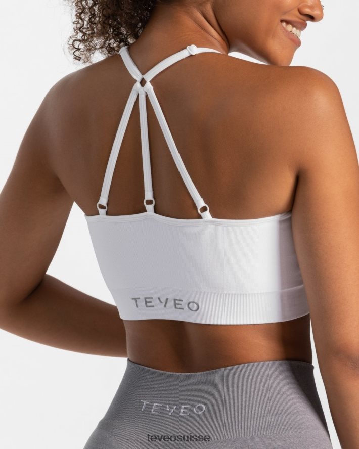 vêtements femmes TEVEO 40204P383 intense bh blanc