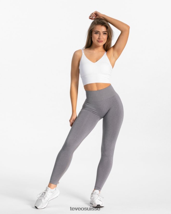 vêtements femmes TEVEO 40204P385 haut en V essentiel blanc