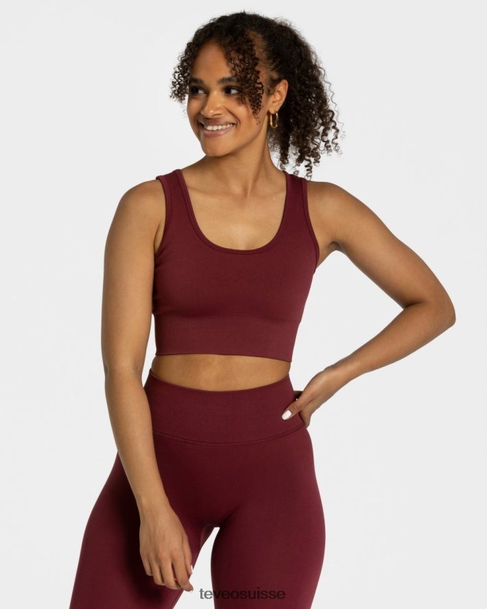 vêtements femmes TEVEO 40204P395 soutien-gorge sensation vin rouge