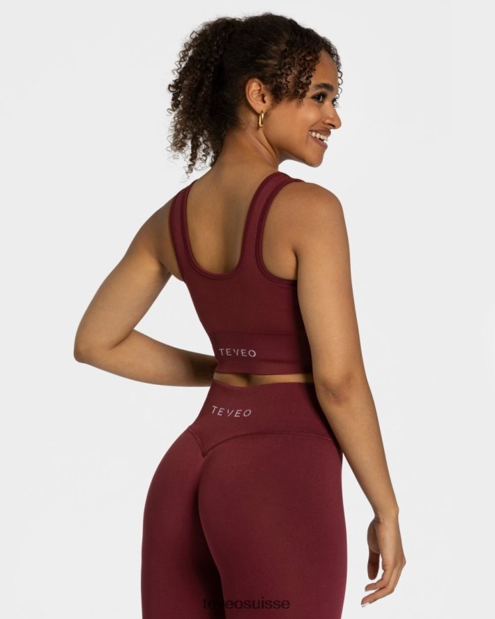 vêtements femmes TEVEO 40204P395 soutien-gorge sensation vin rouge