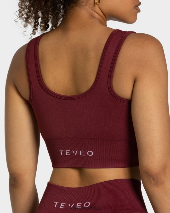 vêtements femmes TEVEO 40204P395 soutien-gorge sensation vin rouge