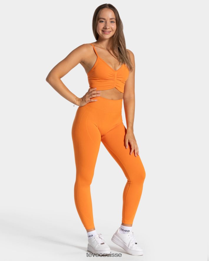 vêtements femmes TEVEO 40204P405 se concentrer bh orange