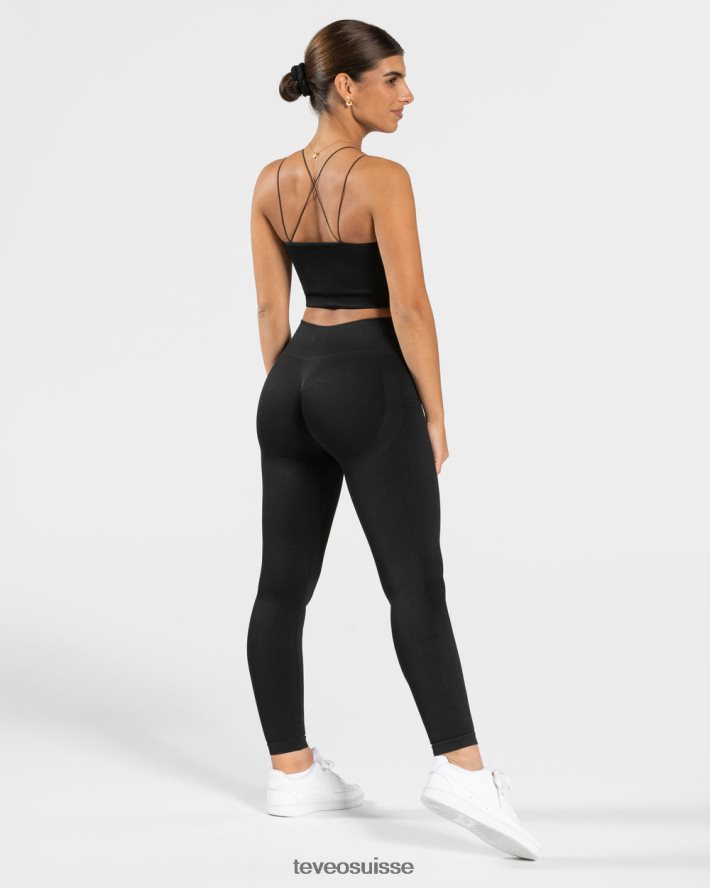 vêtements femmes TEVEO 40204P412 haut à bretelles élégant noir