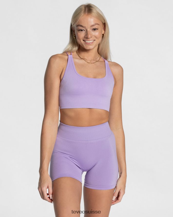 vêtements femmes TEVEO 40204P424 haut dos nu de tous les jours lilas