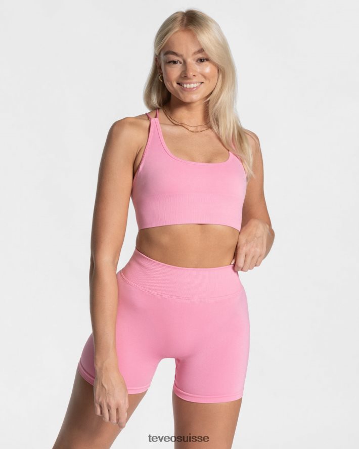 vêtements femmes TEVEO 40204P427 haut dos nu de tous les jours rose