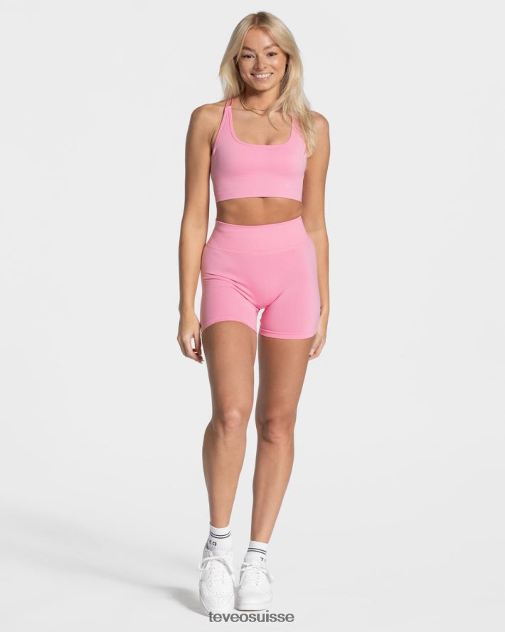 vêtements femmes TEVEO 40204P427 haut dos nu de tous les jours rose