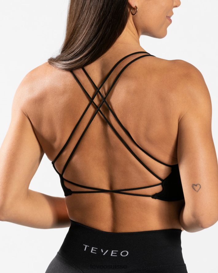 vêtements femmes TEVEO 40204P428 haut dos nu de tous les jours noir