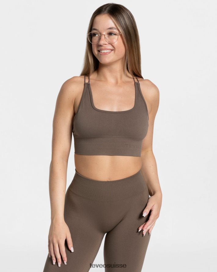 vêtements femmes TEVEO 40204P429 taupe dos nu de tous les jours haut