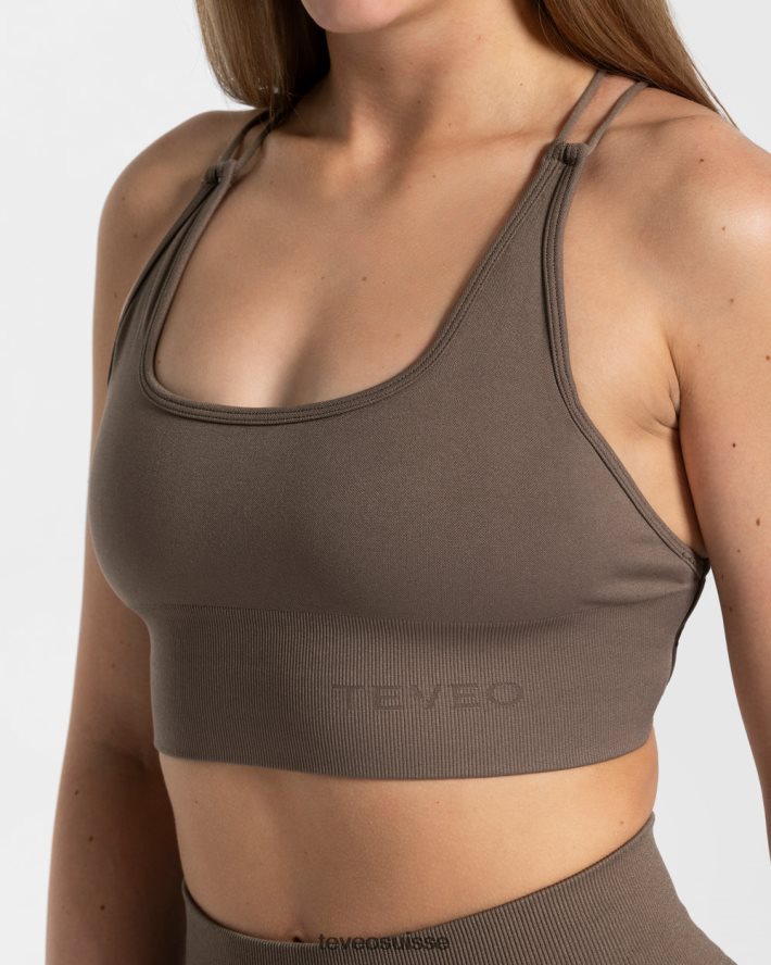 vêtements femmes TEVEO 40204P429 taupe dos nu de tous les jours haut