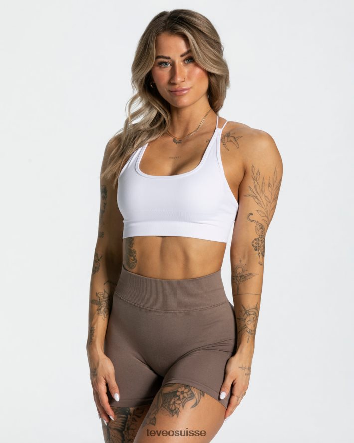 vêtements femmes TEVEO 40204P430 haut dos nu de tous les jours blanc
