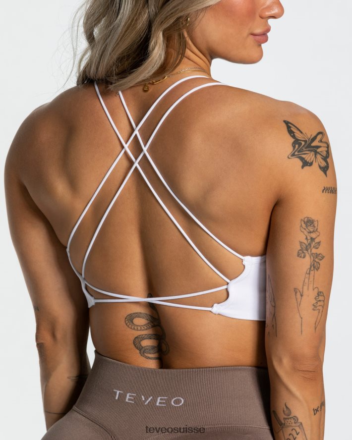 vêtements femmes TEVEO 40204P430 haut dos nu de tous les jours blanc