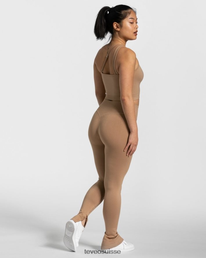 vêtements femmes TEVEO 40204P431 haut impertinent à une épaule beige