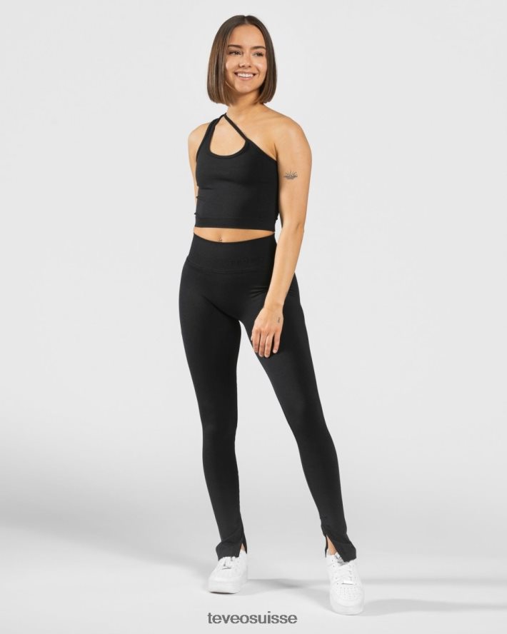 vêtements femmes TEVEO 40204P433 haut impertinent à une épaule noir