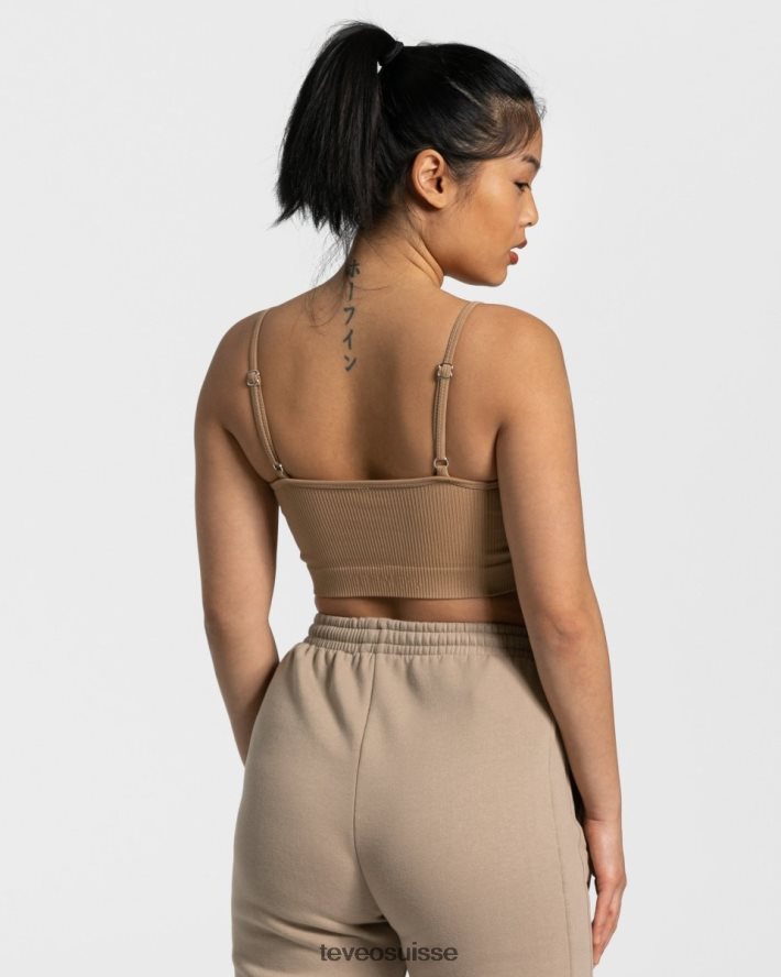 vêtements femmes TEVEO 40204P435 haut impertinent beige
