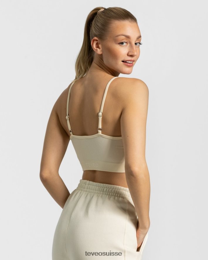 vêtements femmes TEVEO 40204P436 haut impertinent Ivoire