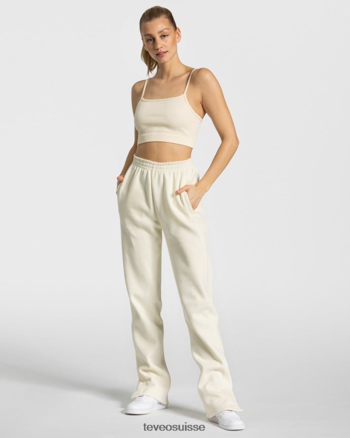 vêtements femmes TEVEO 40204P436 haut impertinent Ivoire