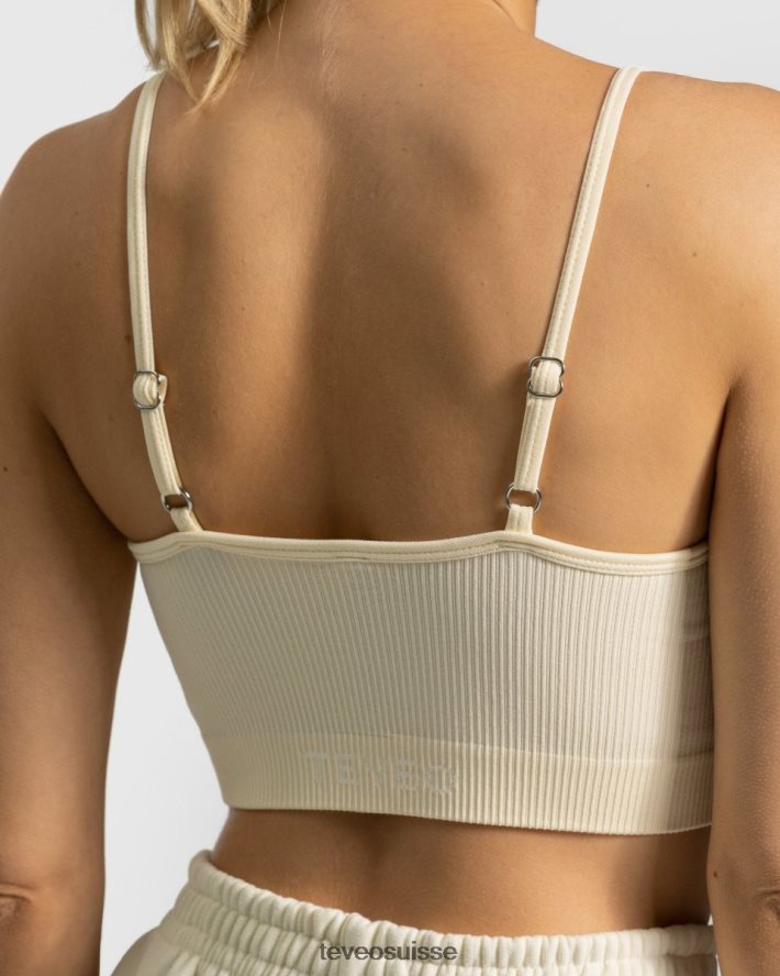 vêtements femmes TEVEO 40204P436 haut impertinent Ivoire