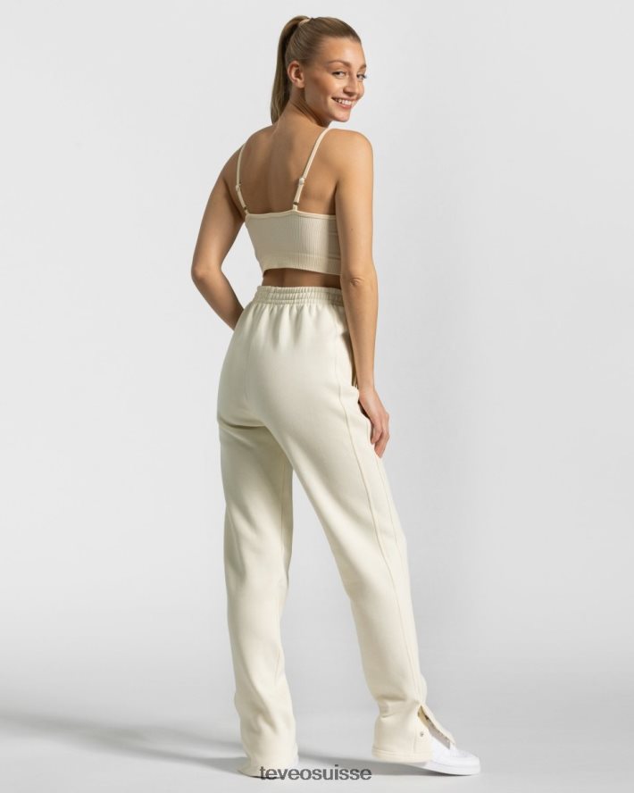 vêtements femmes TEVEO 40204P436 haut impertinent Ivoire