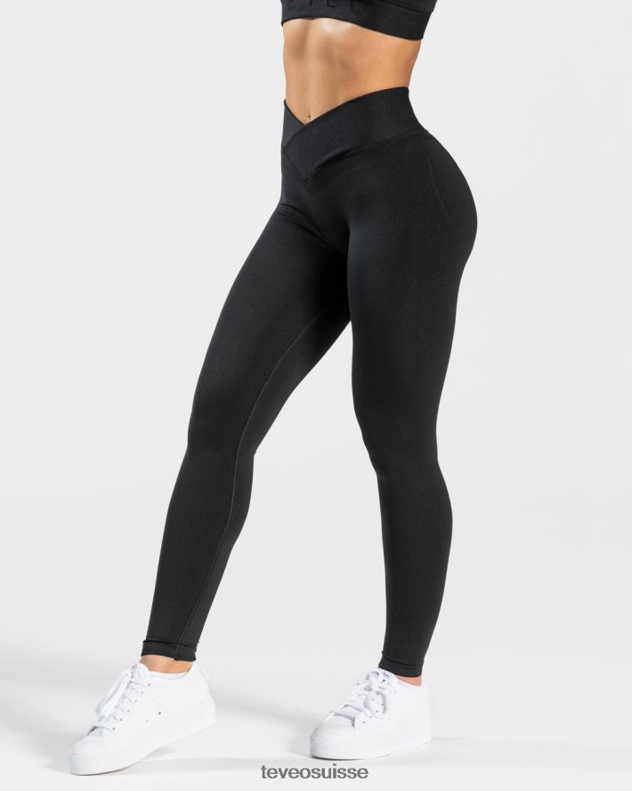 vêtements femmes TEVEO 40204P108 legging en forme de V noir