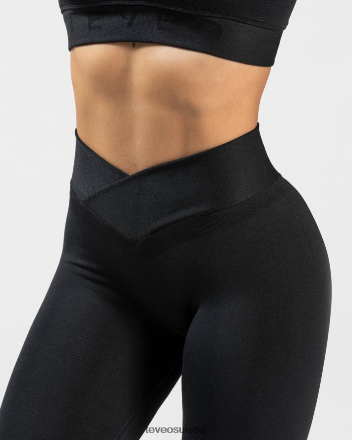 vêtements femmes TEVEO 40204P108 legging en forme de V noir