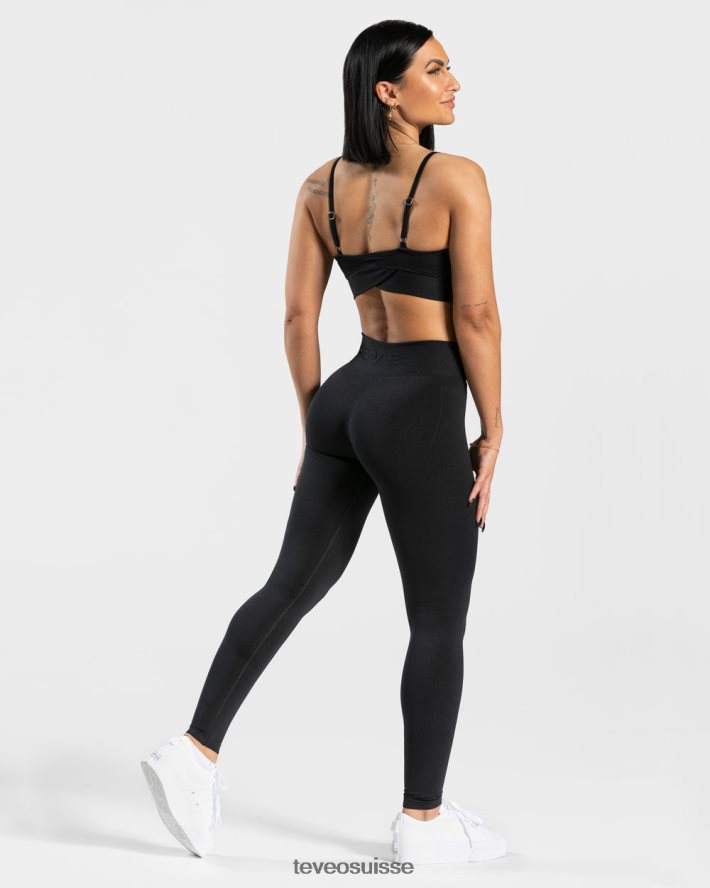 vêtements femmes TEVEO 40204P108 legging en forme de V noir